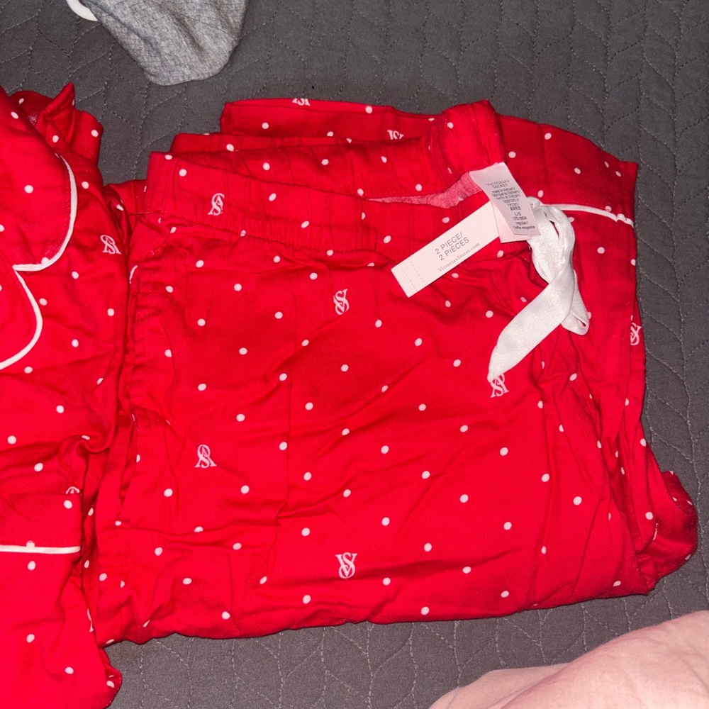 Victoria's Secret Red and White Polka Dot Pajama Set - Picture 2 of 4